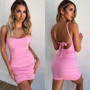 Tiger Mist Pink Mini Dress
